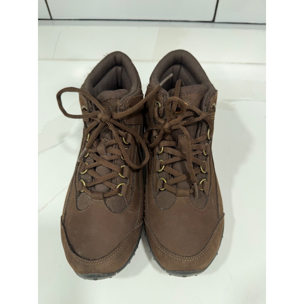 Active Darrows Women 7.5 Brown Leather Hiking Boots Mid Top Lace‎ Up Trail Shoes